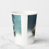 Bulldog Weihnachtsschnee im Winter Pappbecher (Links)