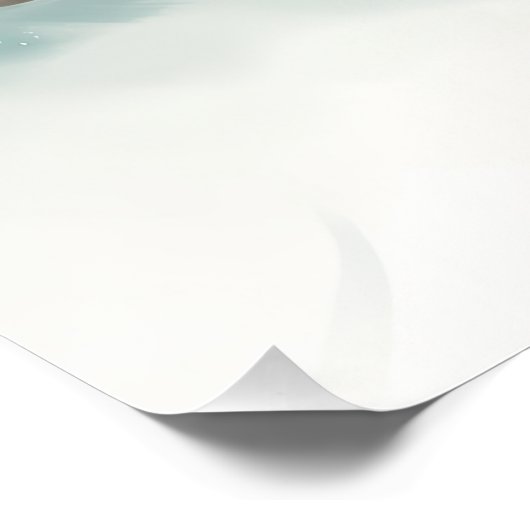 Bulldog Weihnachtsschnee im Winter Poster (Ecke)