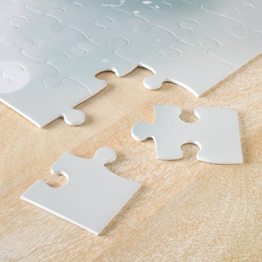 Bulldog Weihnachtsschnee im Winter Puzzle (Seite)