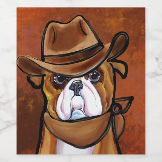 Bulldog Weinetikett (Einzelnes Label)