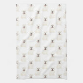 Bulldog (weiß) geschirrtuch (Vertikal)