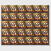 Bulldog Welpe Autumn Delight Pumpen Geschenkpapier (Flach)