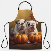 Bulldog Welpe Autumn Delight Pumpen Schürze (Vorderseite)