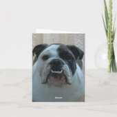 Bulldog Welpe Frohe Weihnachtskarten Feiertagskarte (Rückseite)