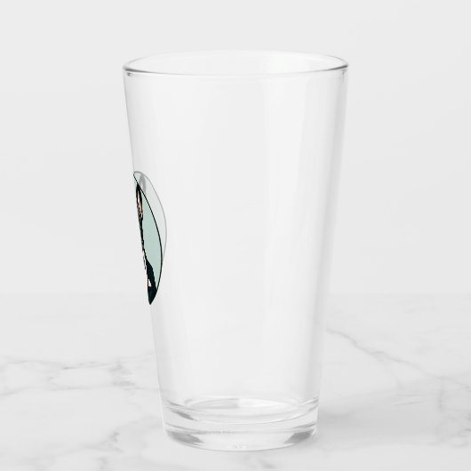 Bulldog Welpe Glas (Links)