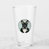 Bulldog Welpe Glas (Vorderseite)