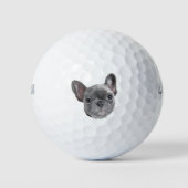 Bulldog Welpe Golfball (Vorderseite)