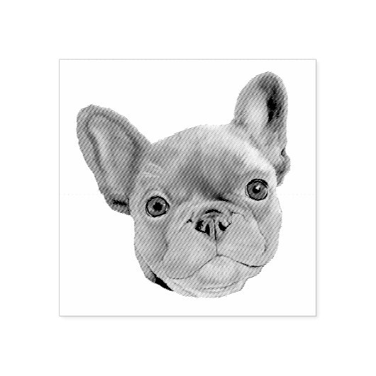 Bulldog Welpe Gummistempel (Prägung)