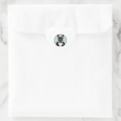 Bulldog Welpe Herz-Aufkleber (Tasche)