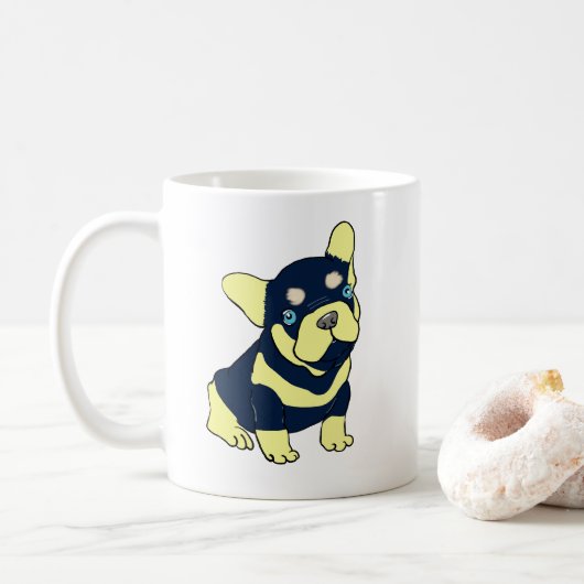 Bulldog Welpe Kaffeetasse (Mit Donut)