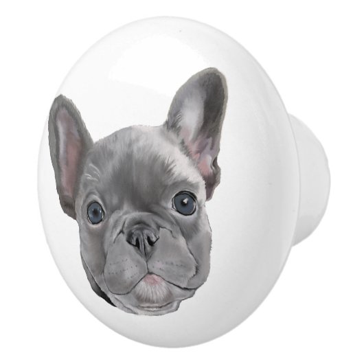 Bulldog Welpe Keramikknauf (Rechts)