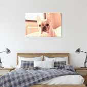 Bulldog Welpe Leinwanddruck (Insitu (Schlafzimmer))