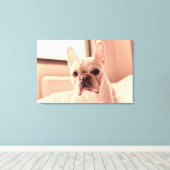 Bulldog Welpe Leinwanddruck (Insitu (Holzboden))