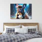 Bulldog Welpe Leinwanddruck (Insitu (Schlafzimmer))