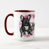 Bulldog-Welpe-Liebe Tasse (Links)