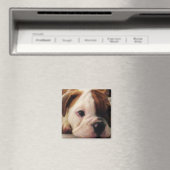Bulldog Welpe Magnet (In Situ (Geschirrspüler))