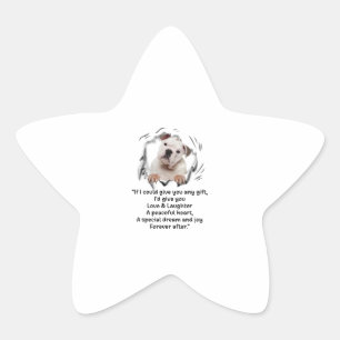 Bulldog Welpe Niedlich, wenn ich dir Geschenke geb Stern-Aufkleber