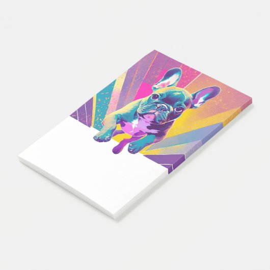 Bulldog Welpe Post-it Klebezettel (angewinkelt)