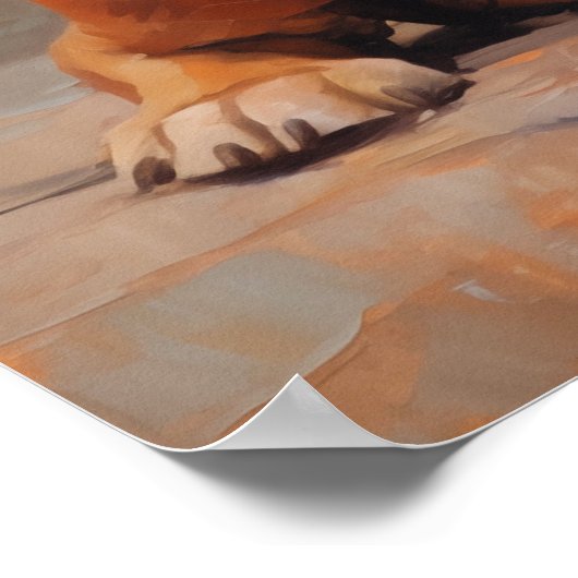 Bulldog-Welpe Poster (Ecke)