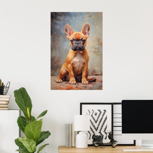 Bulldog-Welpe Poster (Heimbüro)