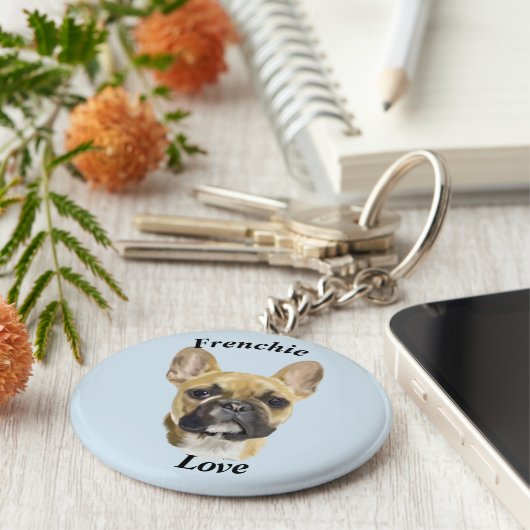 Bulldog Welpe Schlüsselanhänger (Seite)