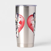 Bulldog Welpe Thermobecher (Links)