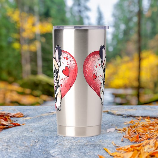 Bulldog Welpe Thermobecher (Außenbereich)