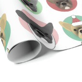 Bulldog Welpen Geschenkpapier (Rolleneckpunkt)