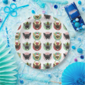 Bulldog Welpen Pappteller (Party)