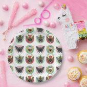 Bulldog Welpen Pappteller (Party)