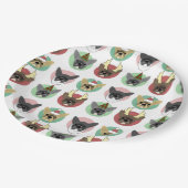 Bulldog Welpen Pappteller (Schrägansicht)