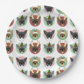 Bulldog Welpen Pappteller (Vorderseite)