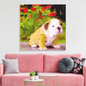 Bulldog Welpenart Leinwanddruck (Insitu (Wohnzimmer))