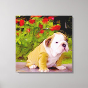 Bulldog Welpenart Leinwanddruck