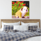Bulldog Welpenart Leinwanddruck (Insitu (Schlafzimmer))