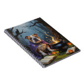 Bulldog Whimsical Halloween Malerei Notizblock (Rechte Seite)
