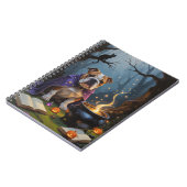 Bulldog Whimsical Halloween Malerei Notizblock (Linke Seite)