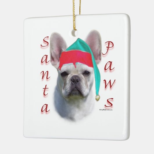 Bulldog (wht) keramikornament (Links)