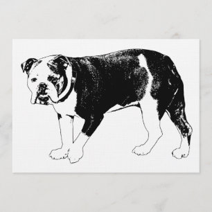 Bulldog Willkommen, einladende Geste Einladung