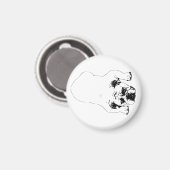 Bulldog-Winter-Kühlschrankmagnet Magnet (Vorderseite/Rückseite)