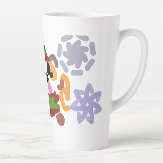 Bulldog-Winter Milchtasse (Rechts)