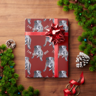 Bulldog Wrapping Paper Custom Dog Weihnachtspapier Geschenkpapier