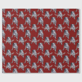 Bulldog Wrapping Paper Custom Dog Weihnachtspapier Geschenkpapier (Flach)