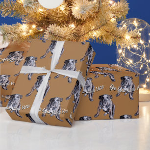 Bulldog Wrapping Paper Custom Dog Weihnachtspapier Geschenkpapier