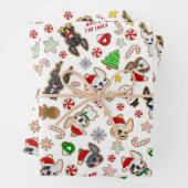 Bulldog-Wrapping Paper - Weihnachtskekse Geschenkpapier Set (Beispiel)
