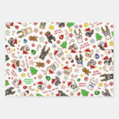 Bulldog-Wrapping Paper - Weihnachtskekse Geschenkpapier Set (Vorderseite)