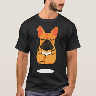 Bulldog Yoga Frenchie Mama Vater T-Shirt