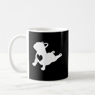 Bulldog Yoga Pose Liebe Heart Workout Geschenk Kaffeetasse
