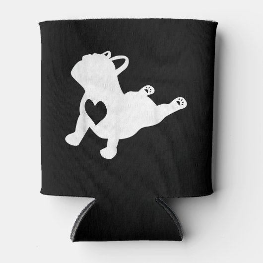 Bulldog Yoga Pose Liebe Herz Workout Geschenk Dosenkühler (Vorderseite)