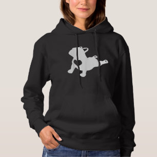 Bulldog Yoga Pose Liebe Herz Workout Geschenk Hoodie